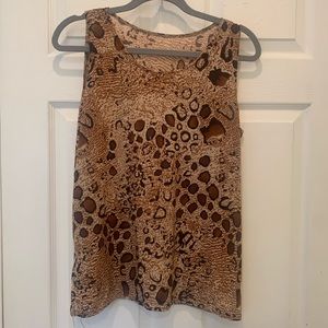 Animal print sleeveless top